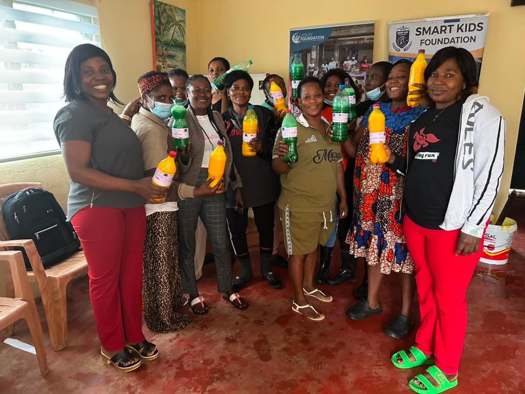 Training single mothers on Liquid soap production