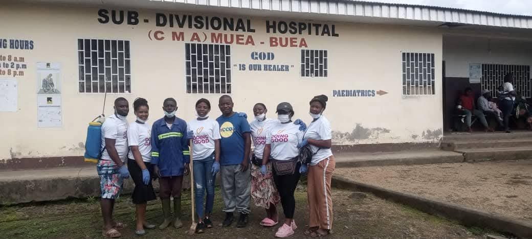 Clean-up Campaign at Muea Subdivisional hospital in commemoration of International Good Deeds Day 2023